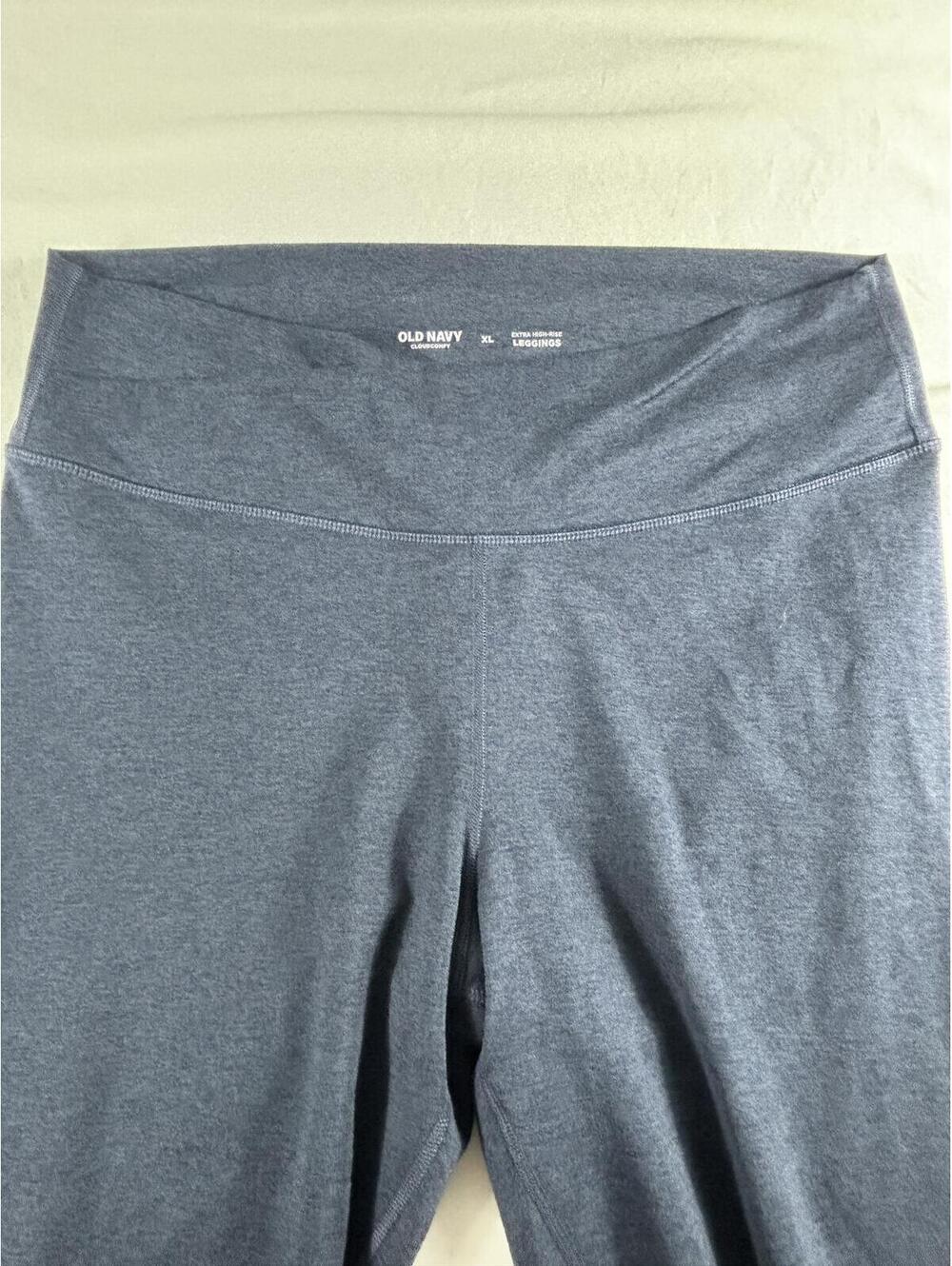 Old Navy Women's Extra High-Waisted CloudComfy 7/8 Blue Leggings Size XL - Picture 3 of 7